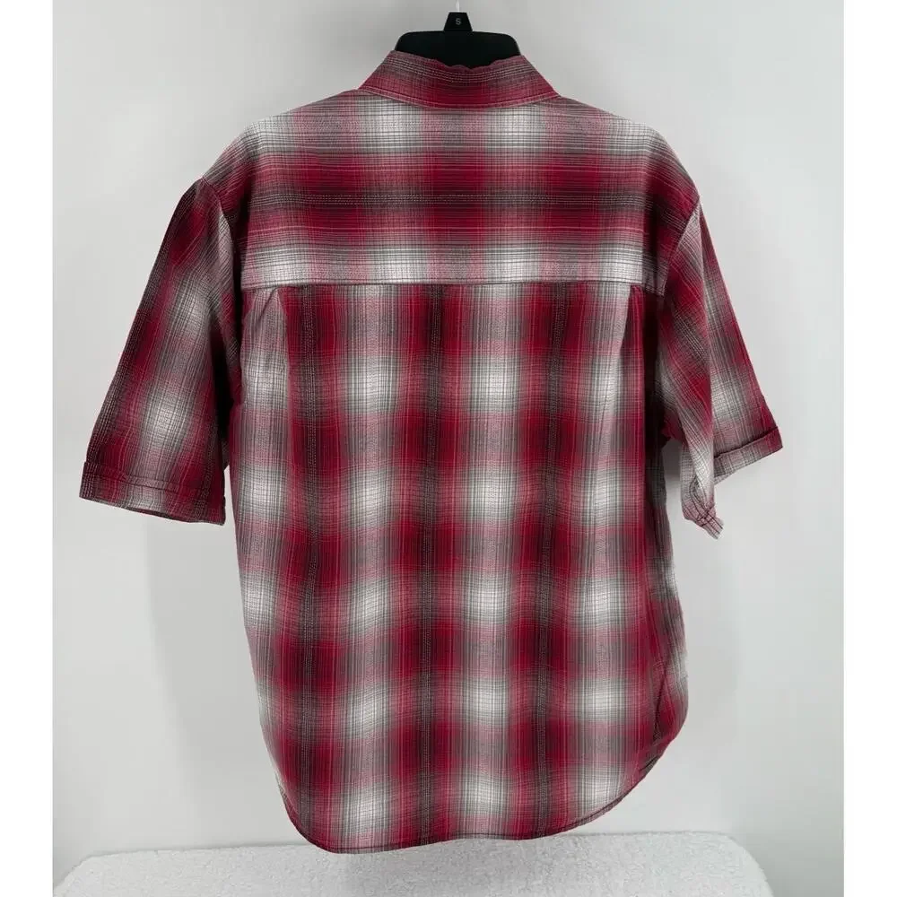 Levi Strauss Signature Plaid Pattern Short Sleeves Collared‎ Shirt Large